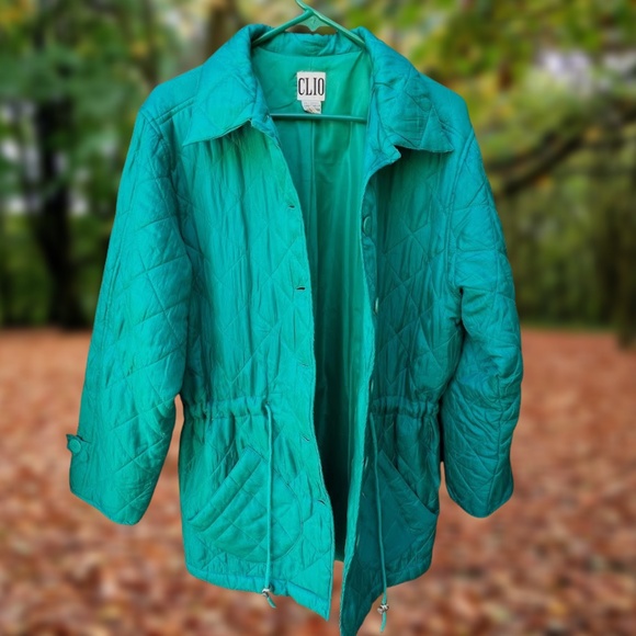 Clio Jackets & Blazers - CLIO Silk Quilted Windbreaker Jacket Vintage 🎉Host Pick🎉